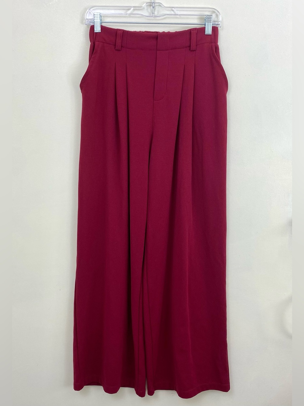 HALARA Burgundy Wide Leg High-Waist Pants - Picture 5 of 11